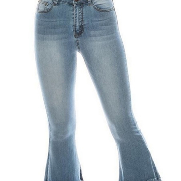 LAST PAIR AVAILABLE- Fringe bell bottom jeans by Daisy - Picture 7 of 15